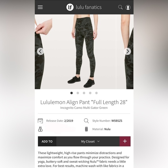 Lululemon Align Green Camo - Picture 11 of 15